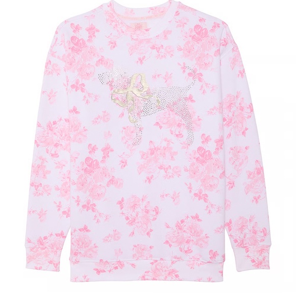 Victoria's Secret PINK Love Shack Fancy Oversized Sweatshirt Lrg New GREAT PRICE - Picture 1 of 2